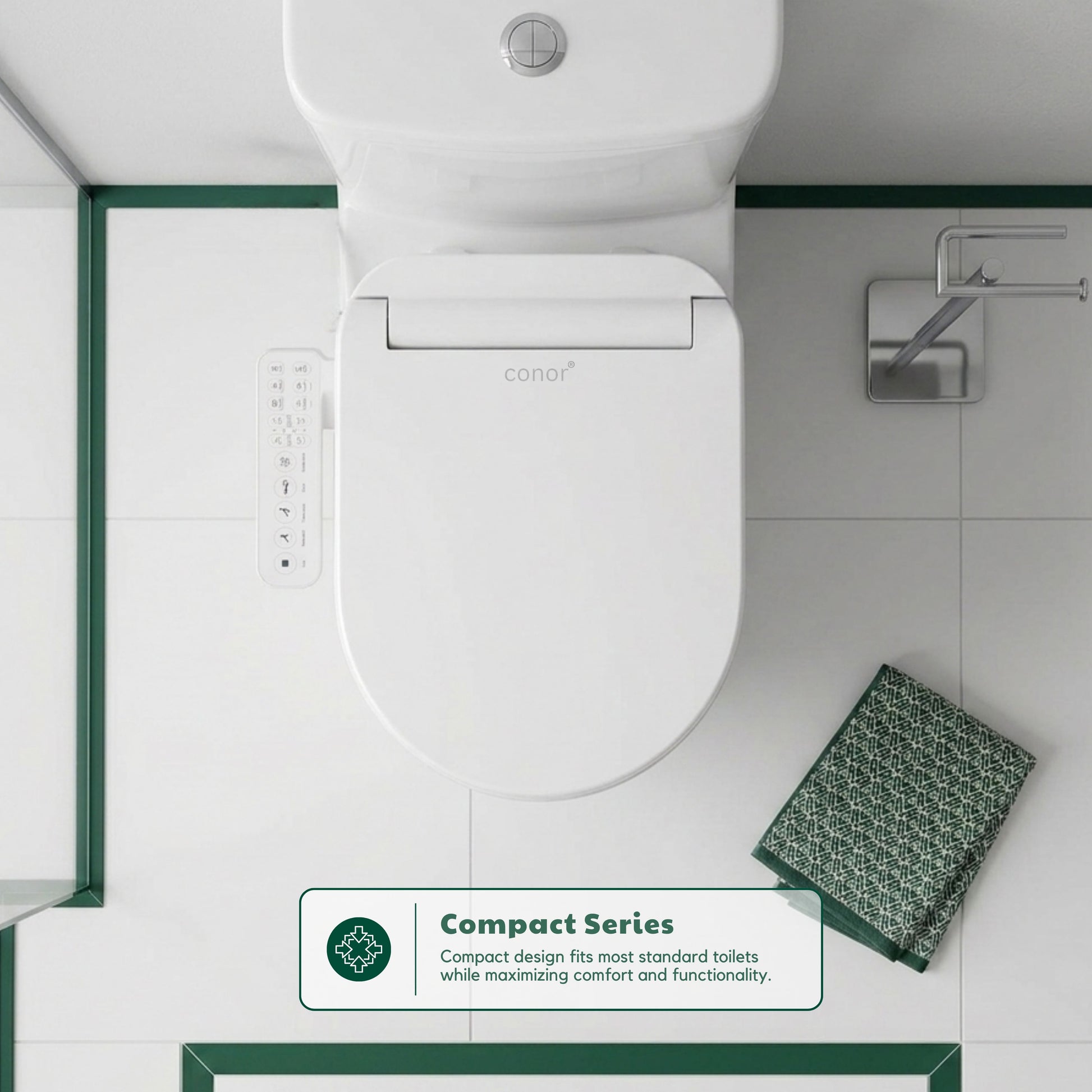 Conor Nova Smart Bidet Seat with Side Panel & Installation Kit Conor 