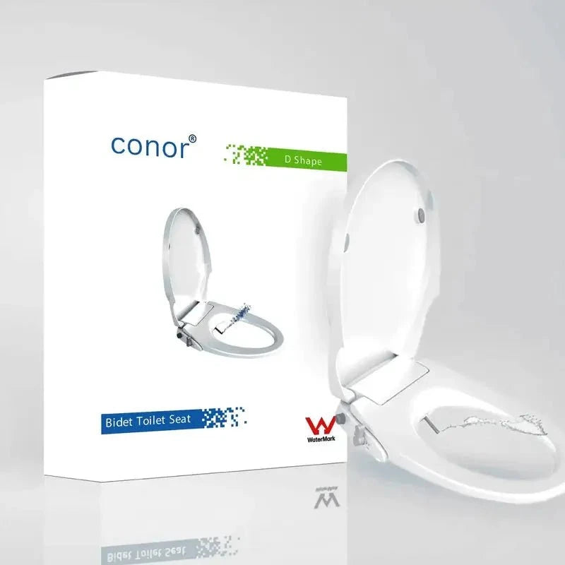 Conor Premium Non Electric D Shape Bidet Toilet Seat with Installation Kit conors.com.au 