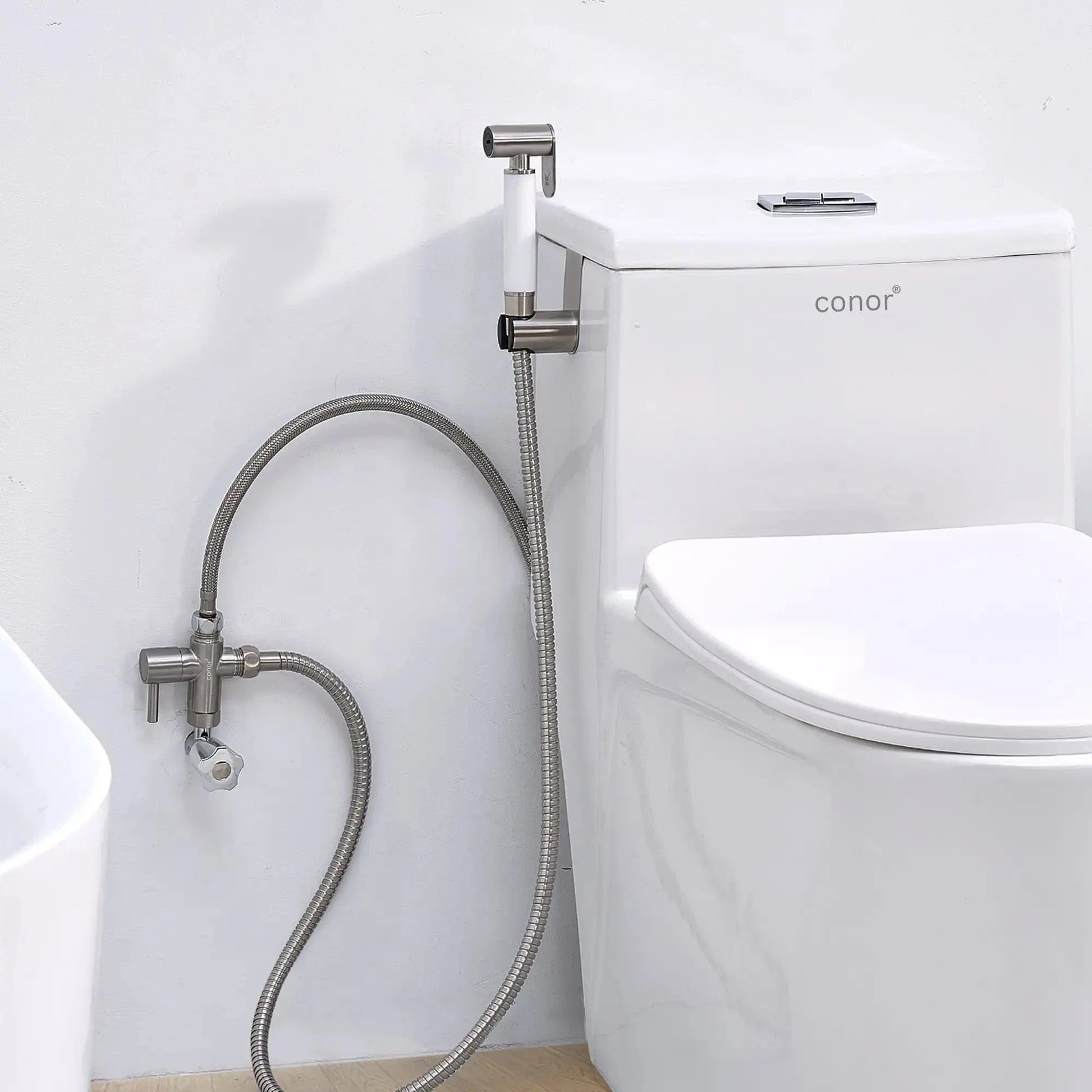Conor Premium White Handheld Bidet Spray with Installation Kit conors.com.au 