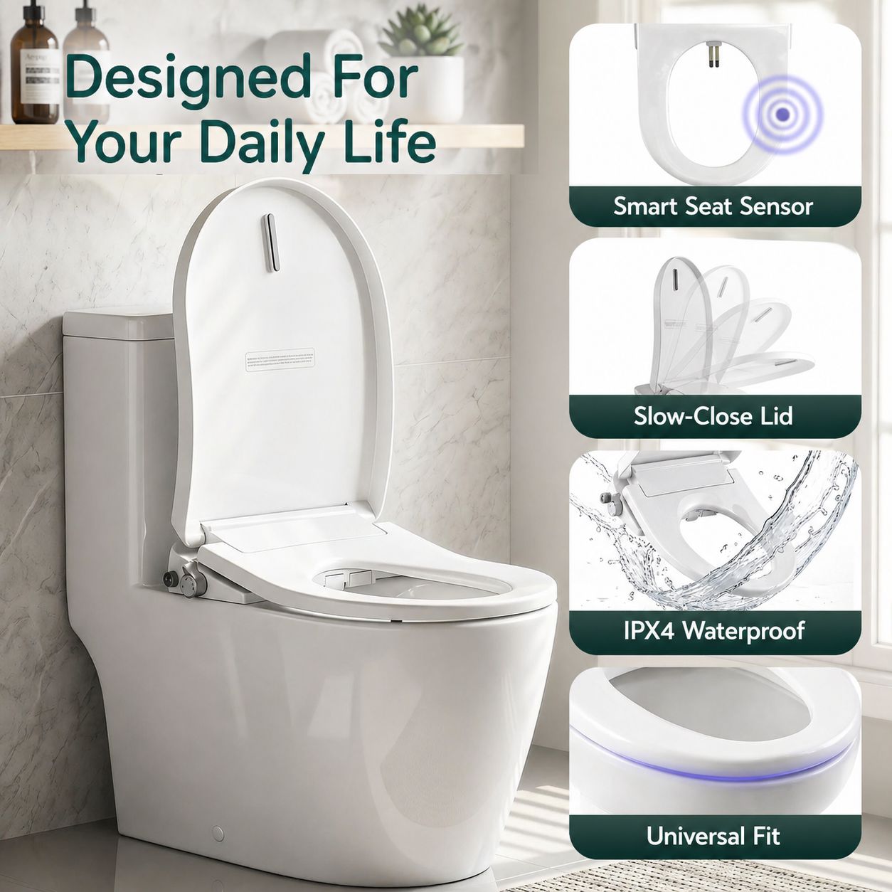 Conor Sylora Smart Bidet Toilet Seat with Installation Kit CONOR BIDET 