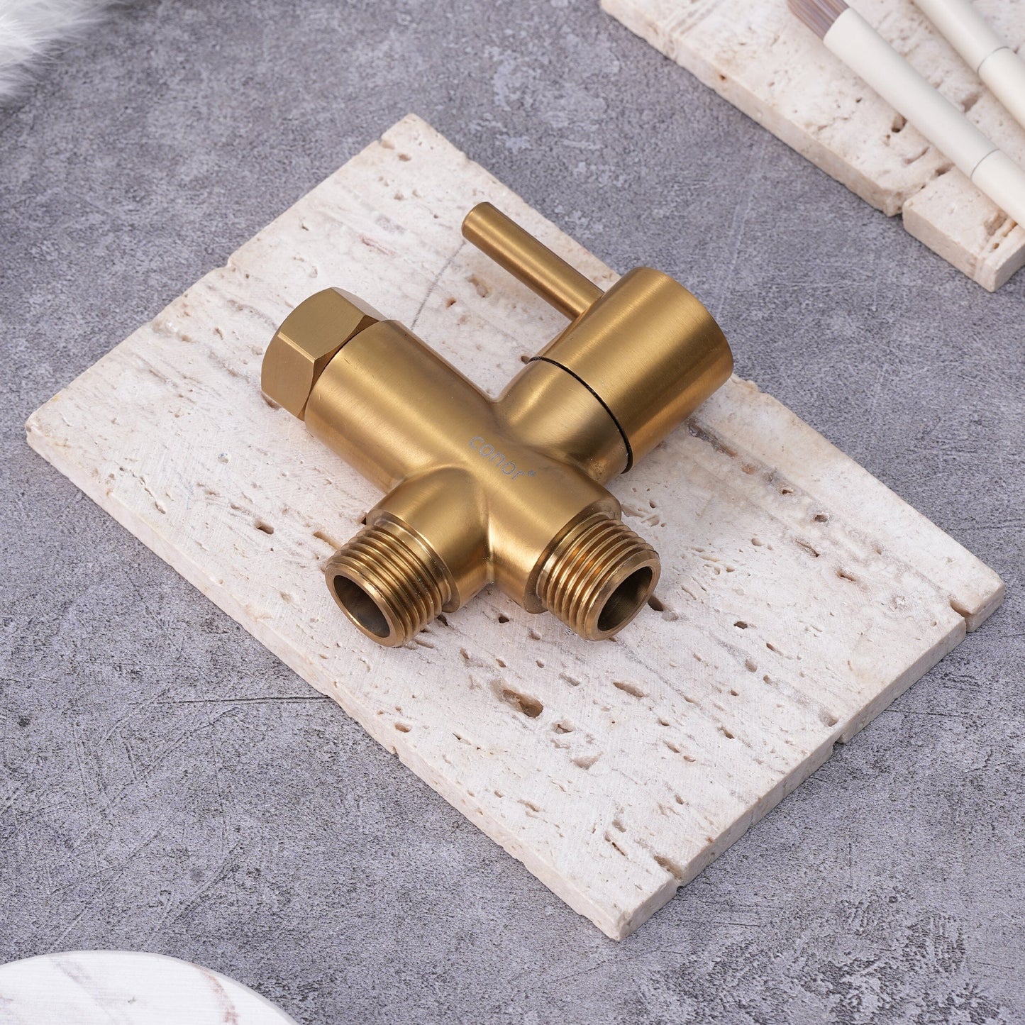 Conor T Adapter/T Valve Gold conors.com.au 