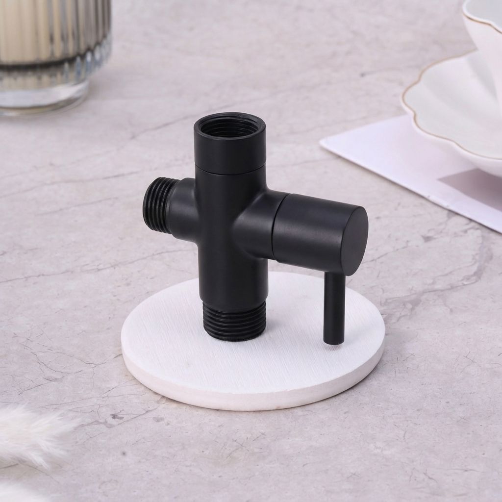 Conor T Adapter/T Valve Matt Black conors.com.au 