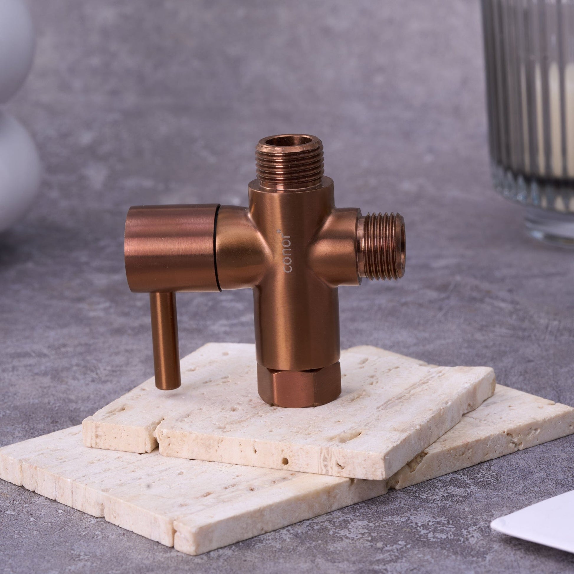 Conor T Adapter/T Valve Rose Gold conors.com.au 