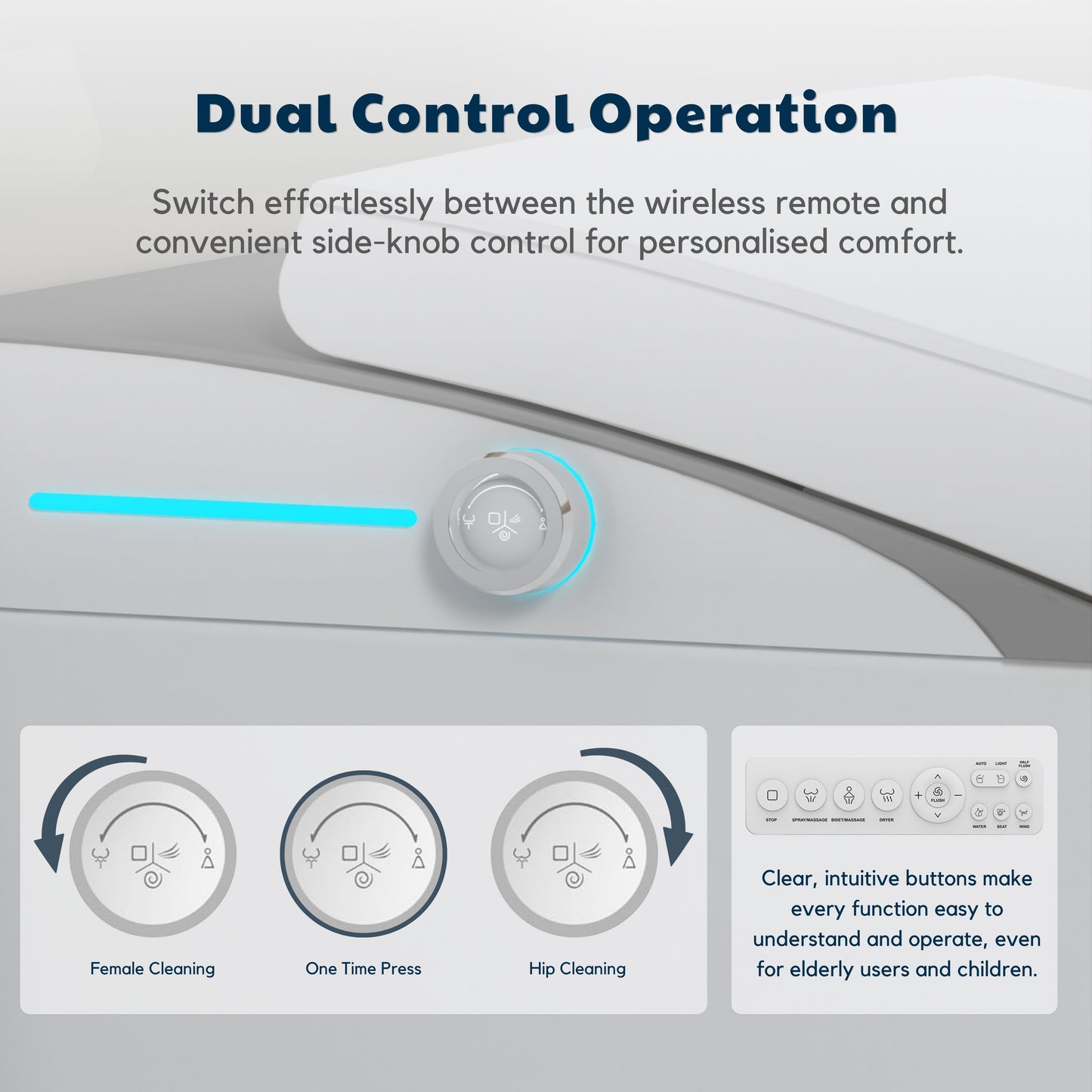 Conor Viora Grey Smart Bidet Toilet - Auto-Open Lid, Heated Seat and Infrared UV Hygiene conors.com.au 