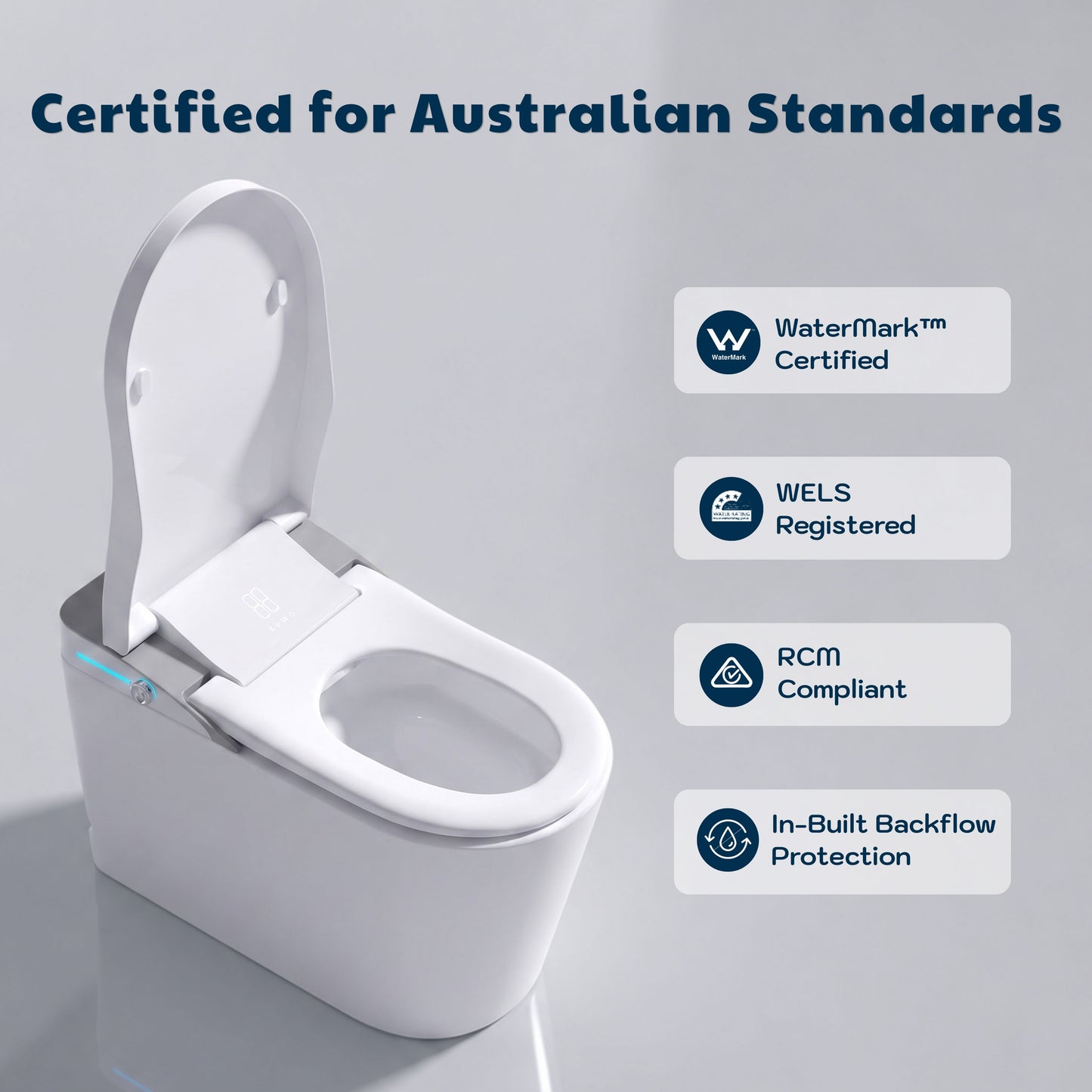 Conor Viora Grey Smart Bidet Toilet - Auto-Open Lid, Heated Seat and Infrared UV Hygiene conors.com.au 