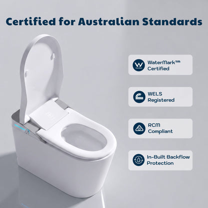Conor Viora Grey Smart Bidet Toilet - Auto-Open Lid, Heated Seat and Infrared UV Hygiene conors.com.au 