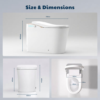 Conor Viora Grey Smart Bidet Toilet - Auto-Open Lid, Heated Seat and Infrared UV Hygiene conors.com.au 