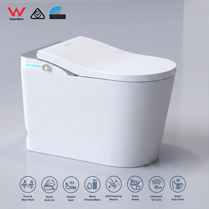 Conor Viora Grey Smart Bidet Toilet - Auto-Open Lid, Heated Seat and Infrared UV Hygiene conors.com.au 