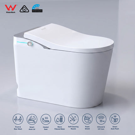 Conor Viora Grey Smart Bidet Toilet - Auto-Open Lid, Heated Seat and Infrared UV Hygiene conors.com.au 