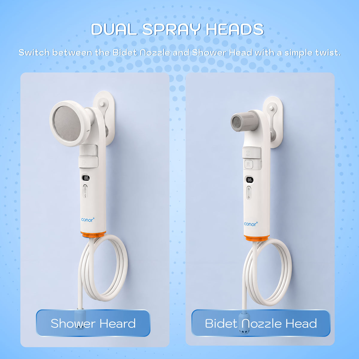 Bidet Nozzle and Portable Shower Head