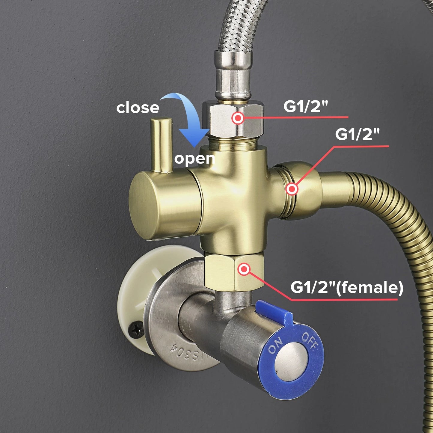 Conor Ember Gold Handheld Bidet Spray with Installation Kit