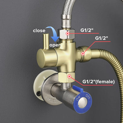 Conor Ember Gold Handheld Bidet Spray with Installation Kit